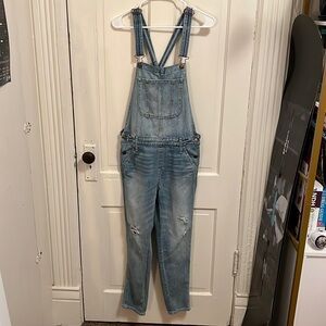 Abercrombie & Fitch Light Blue Denim Overalls